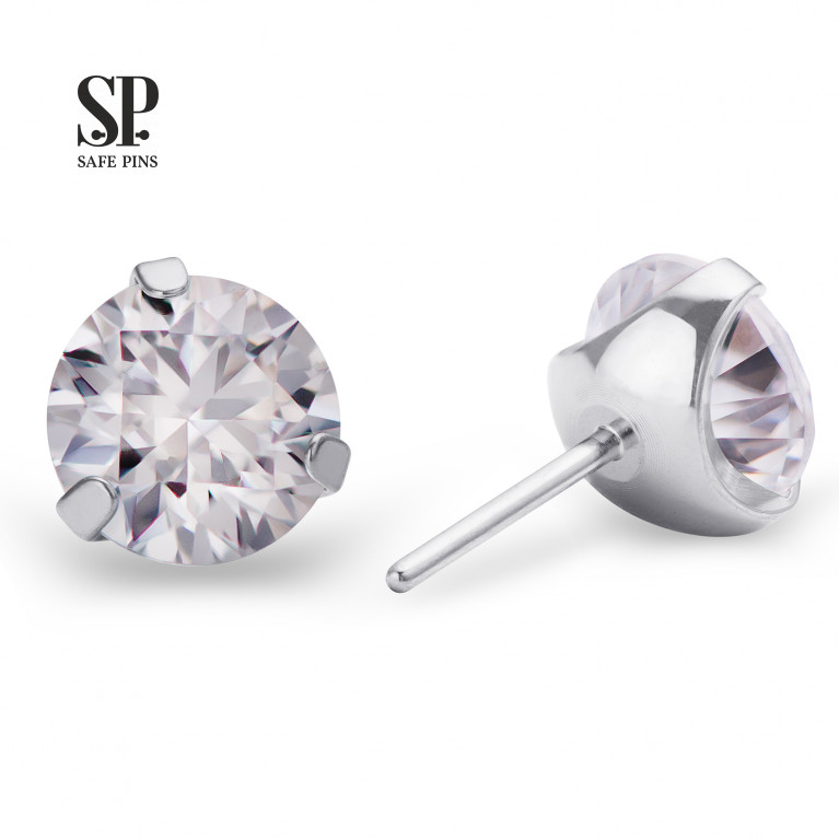 Semisphere top (Threadless) with Moissanite