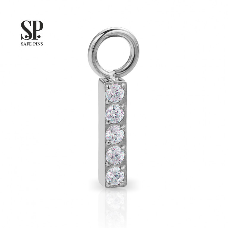 Line Dangle top with Clear CZ