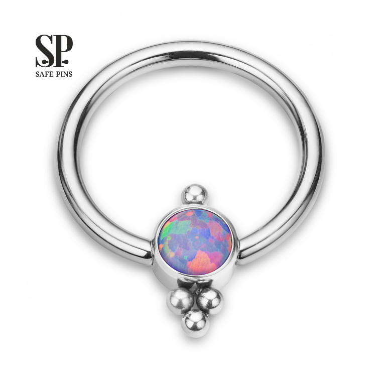 BCR ring with Opal disc and bubbles
