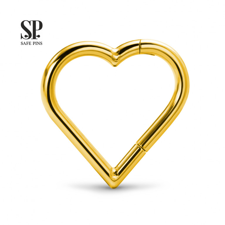 Hinged Segment Сlicker Heart (Gold PVD)
