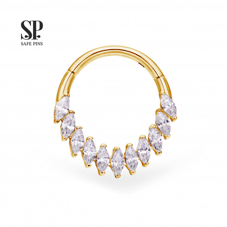 Hinged Segment Сlicker Marquise (ver. 2) with Clear CZ