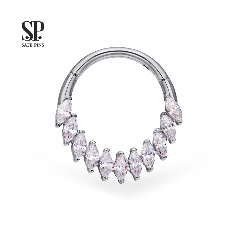 Hinged Segment Сlicker Marquise (ver. 2) with Clear CZ