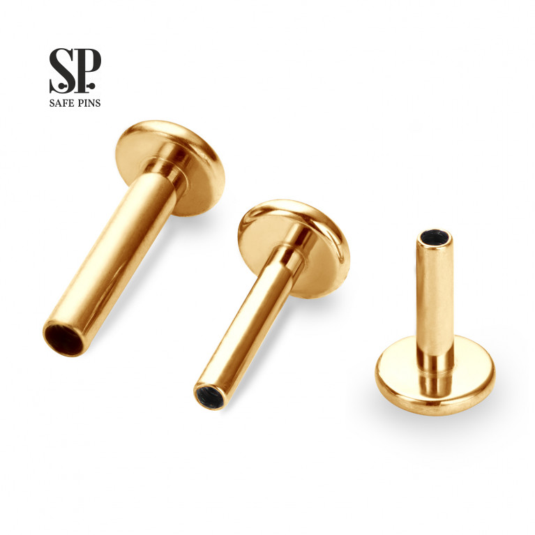 Internal Labret without ball Gold PVD