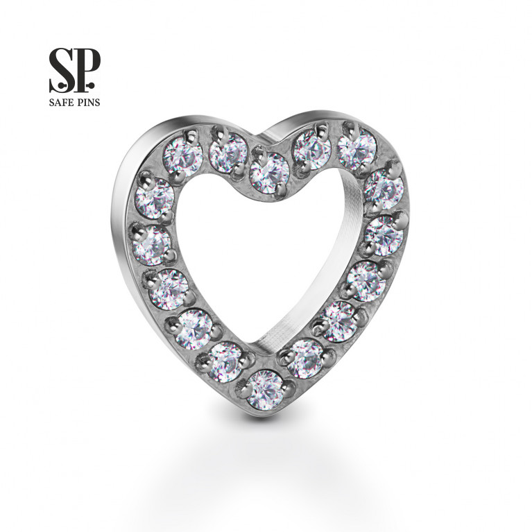 Heart top with Clear CZ