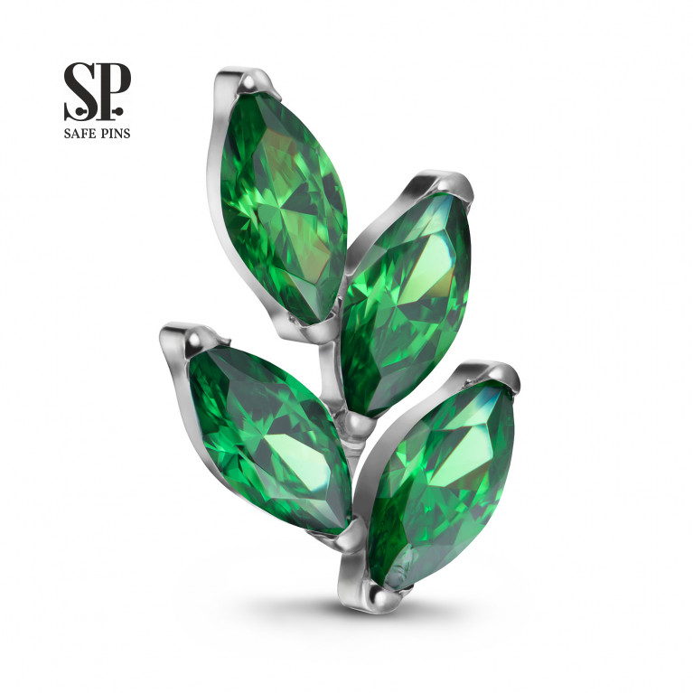 Marquise Branch Cluster with Emerald CZ