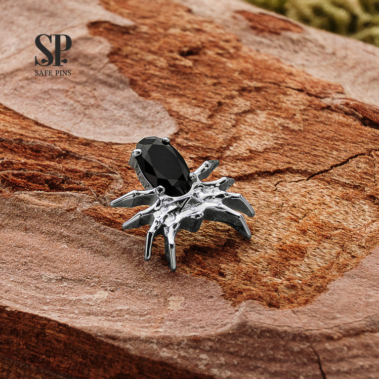 Spider top with Black CZ