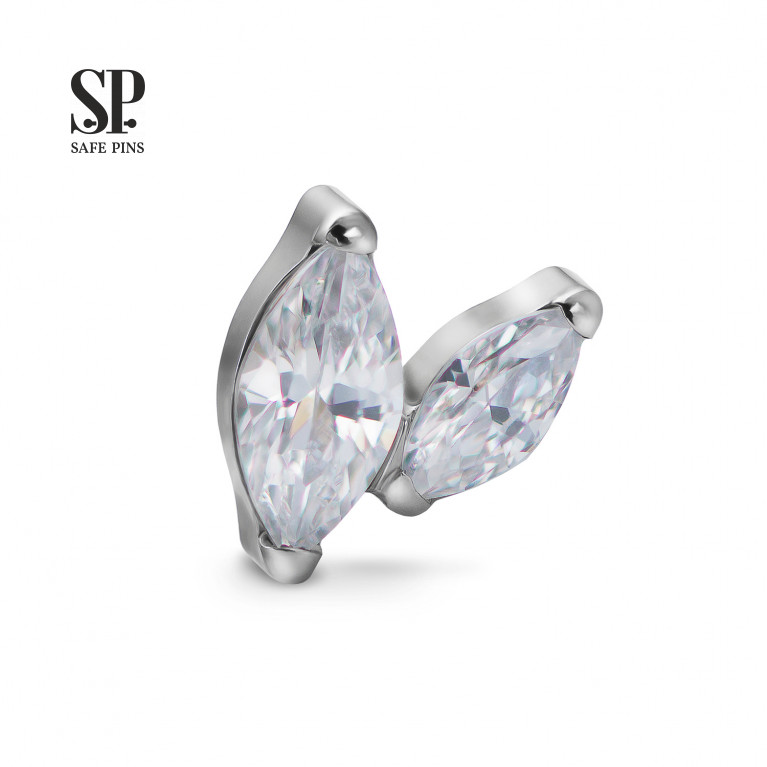 Sprig Small Cluster with Clear CZ