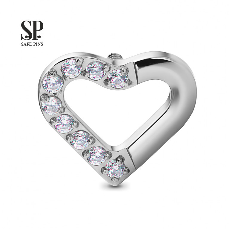Heart top with Clear CZ