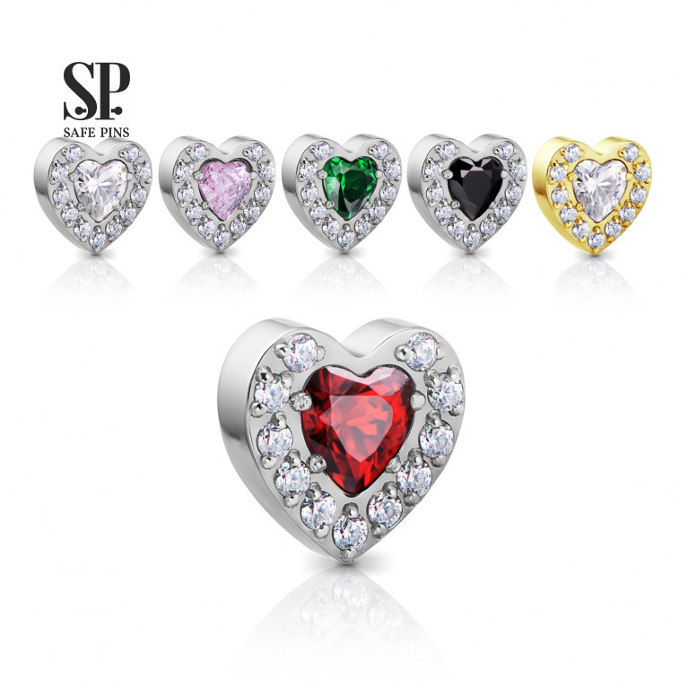 Crystal Heart top with CZ
