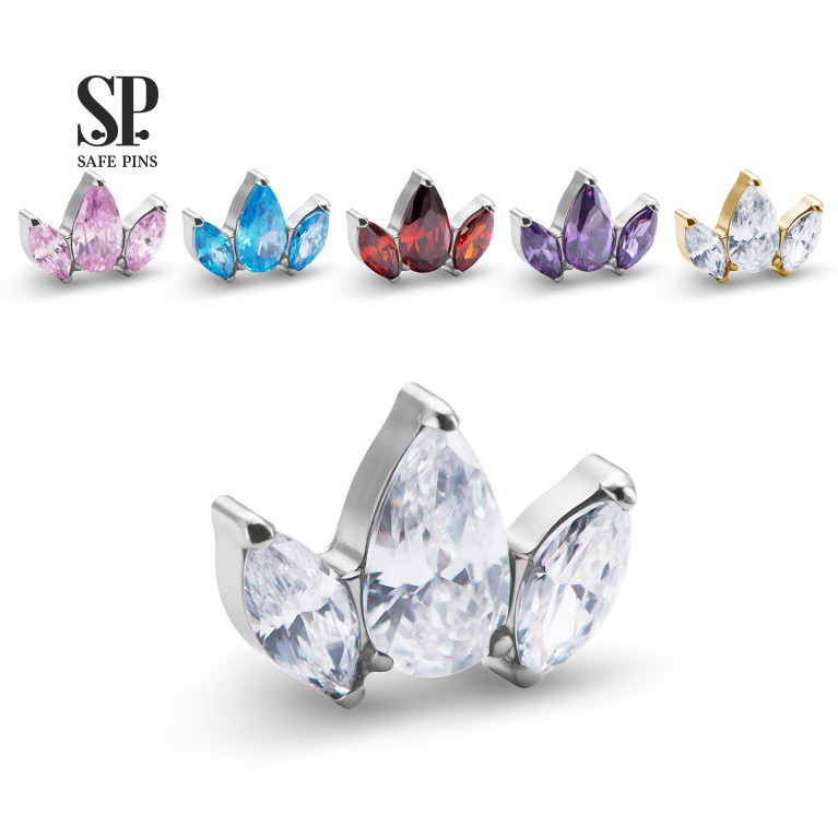 Marquise Pear Cluster with CZ