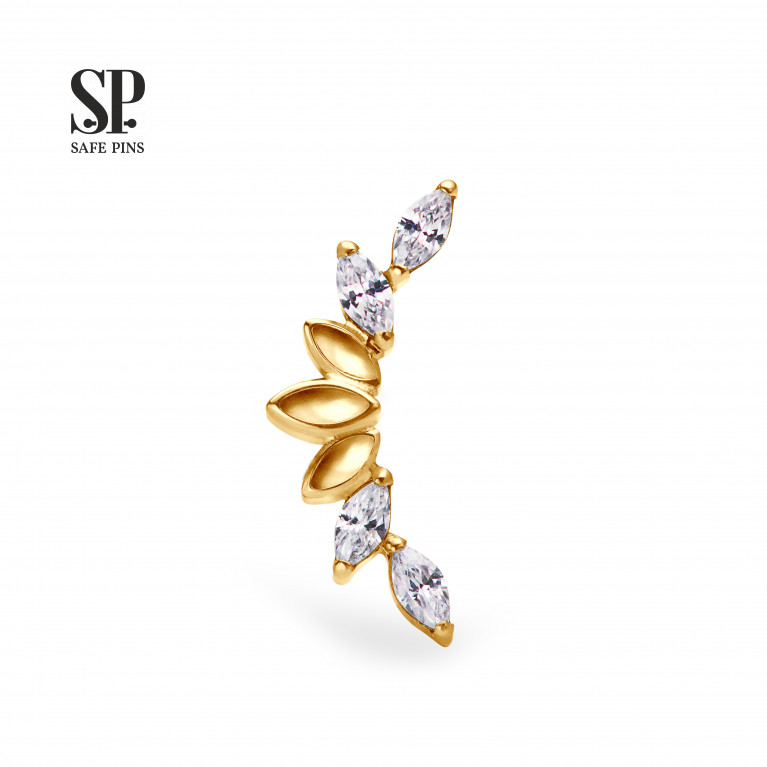 Marquise Voids Cluster with Clear CZ