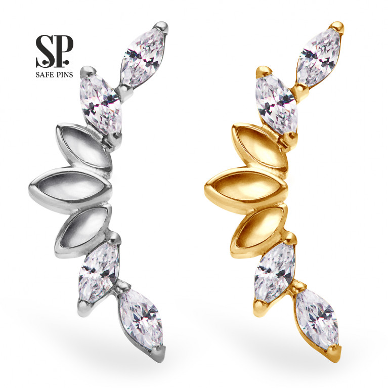 Marquise Voids Cluster with Clear CZ