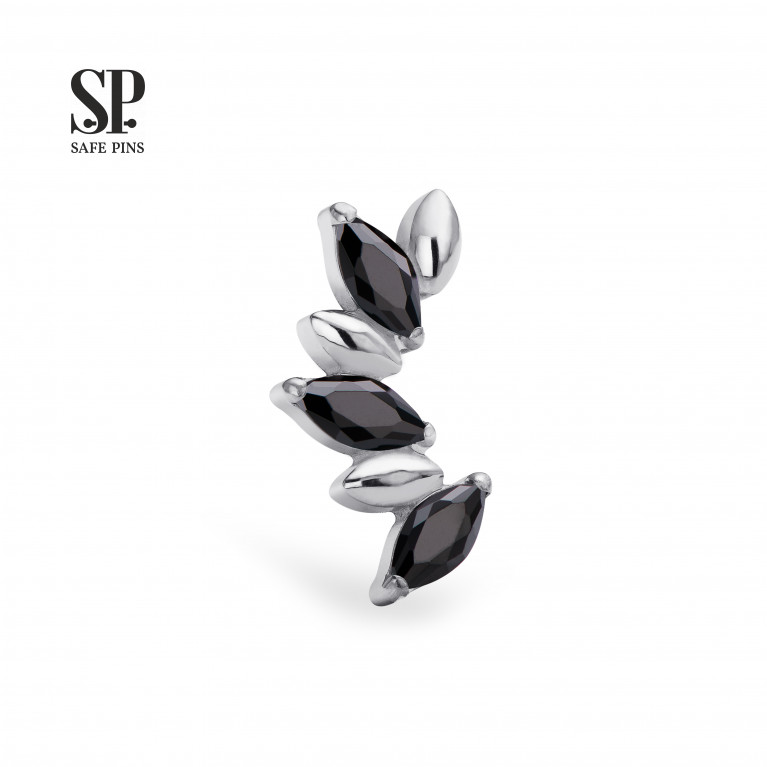 Marquise Grains Cluster with CZ