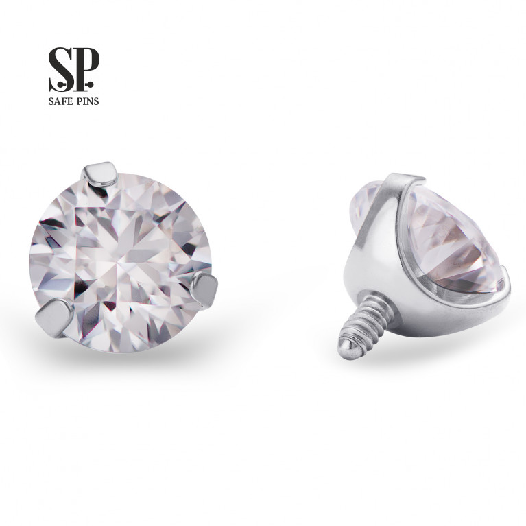 Semisphere top with Moissanite