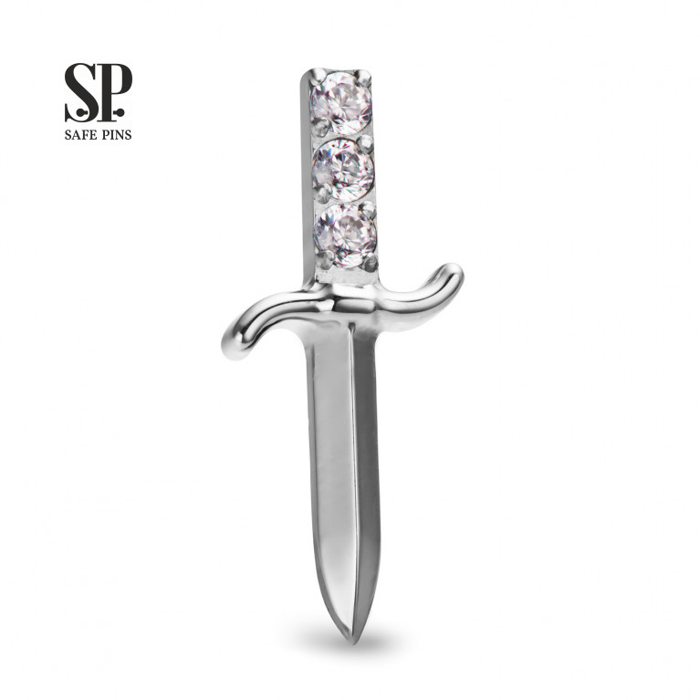 Internal Dagger Top with Clear CZ