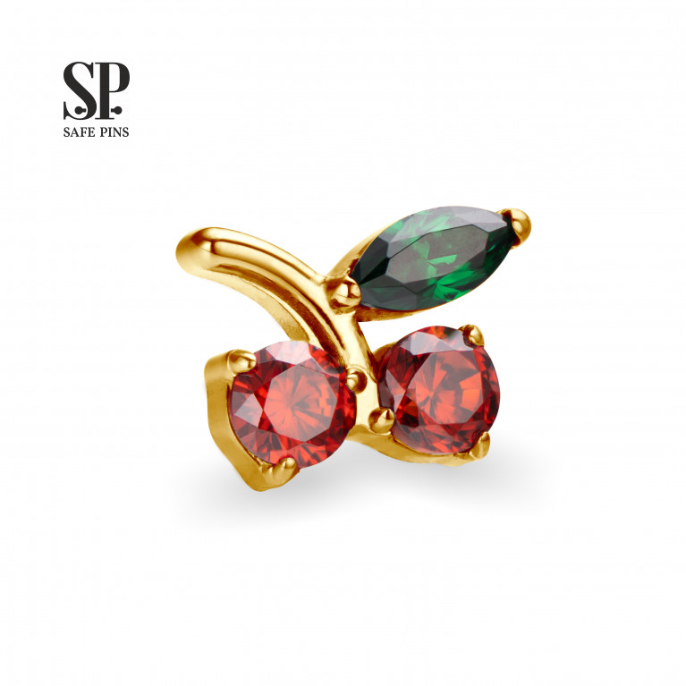 Cherry top with CZ crystals (ver. 2)