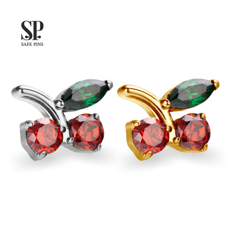 Cherry top with CZ crystals (ver. 2)