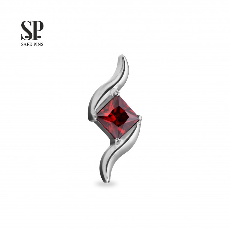 Wave top with CZ crystals