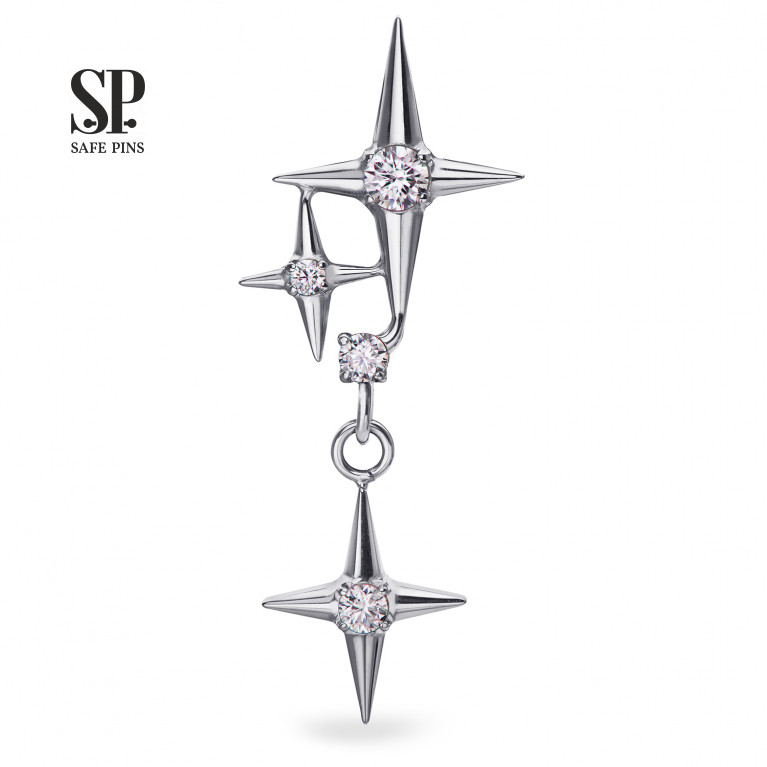 Starlets Dangle top with Clear CZ