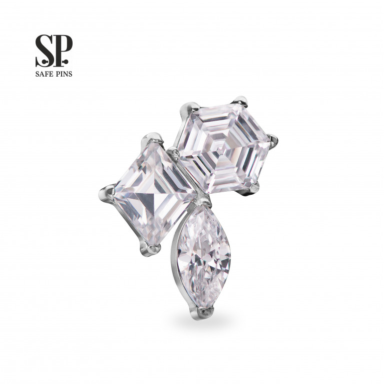 Three forms Cluster with Clear CZ