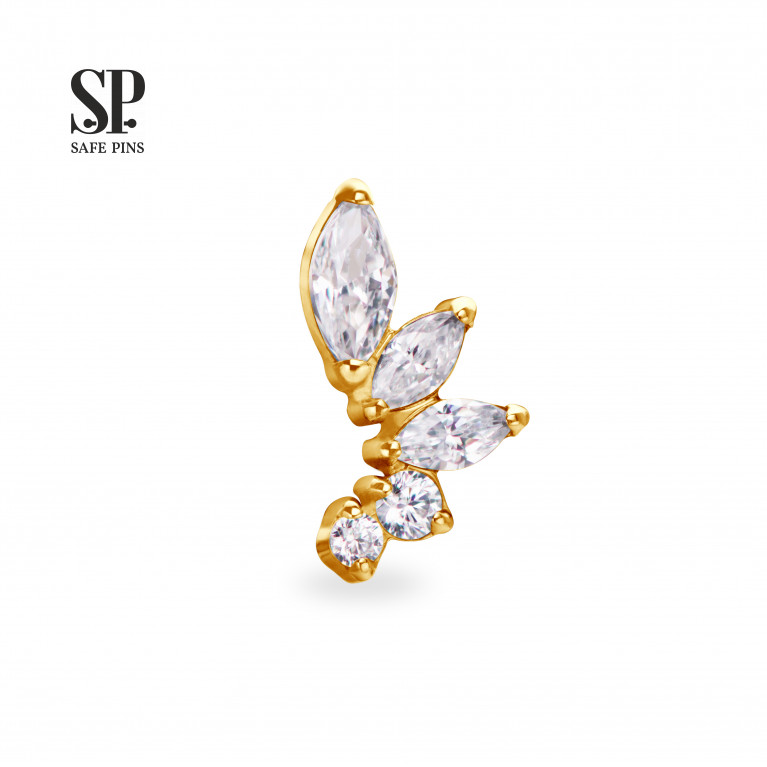 Marquise Coil Cluster with Clear CZ