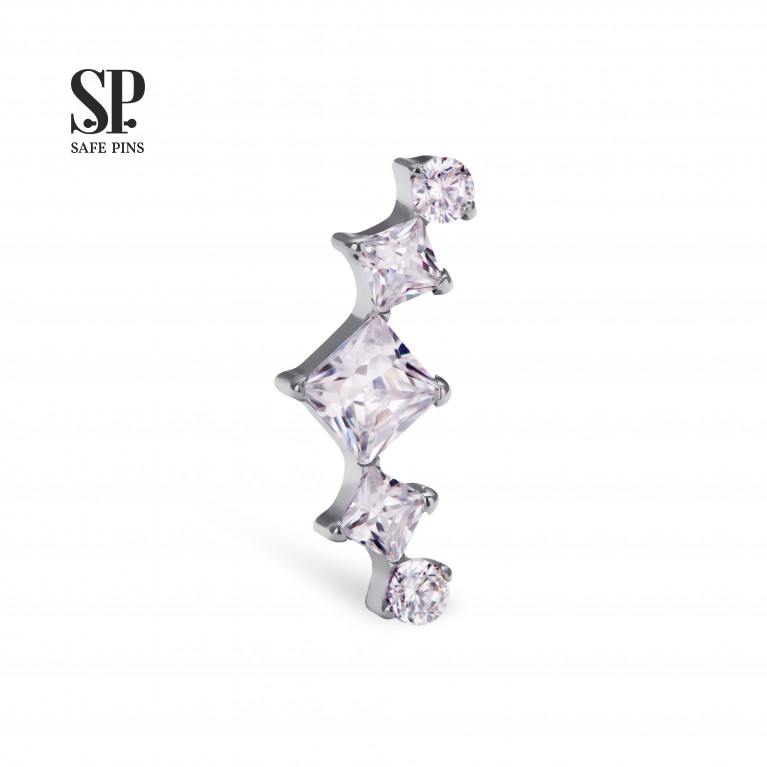 Prong Cluster with Clear CZ