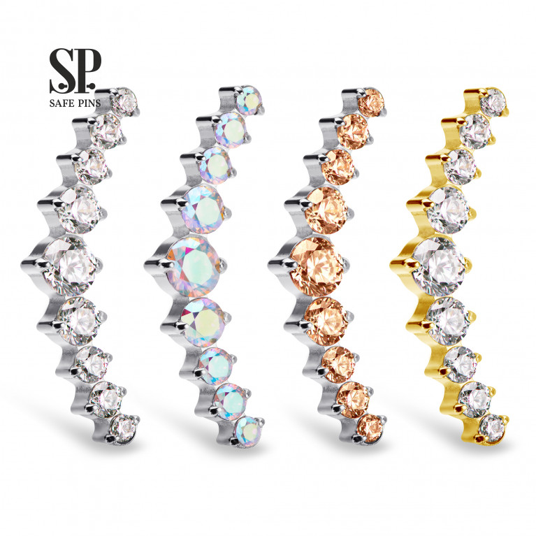 Great Prium Cluster with CZ crystals